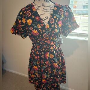 Jessica Simpson Floral Black Dress